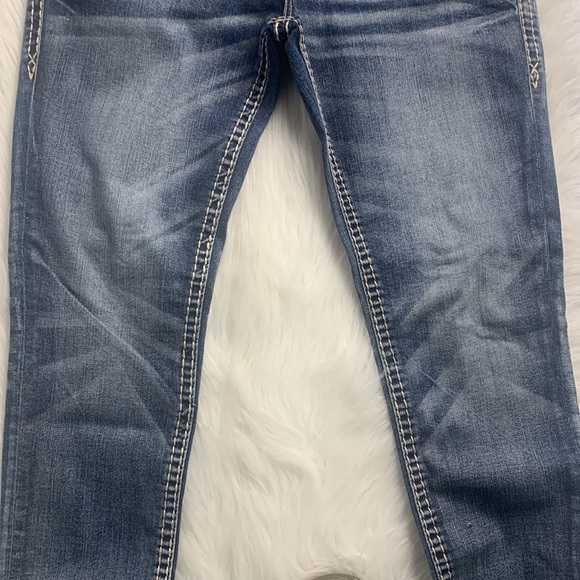 Rock Revival Bliss Easy Skinny Jeans W/ Bedazzled Pockets - Picture 3 of 16